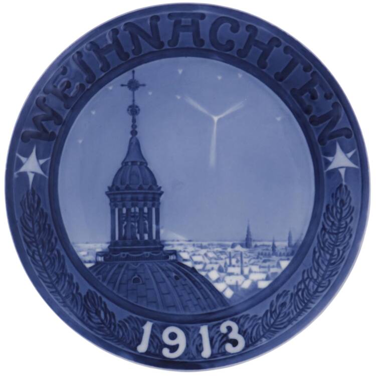 Annual Christmas Plate Frederik Church Spire-German - No Box