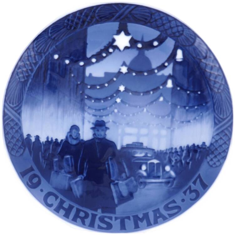 Annual Christmas Plate Main Street Copenhagen-English - No Box