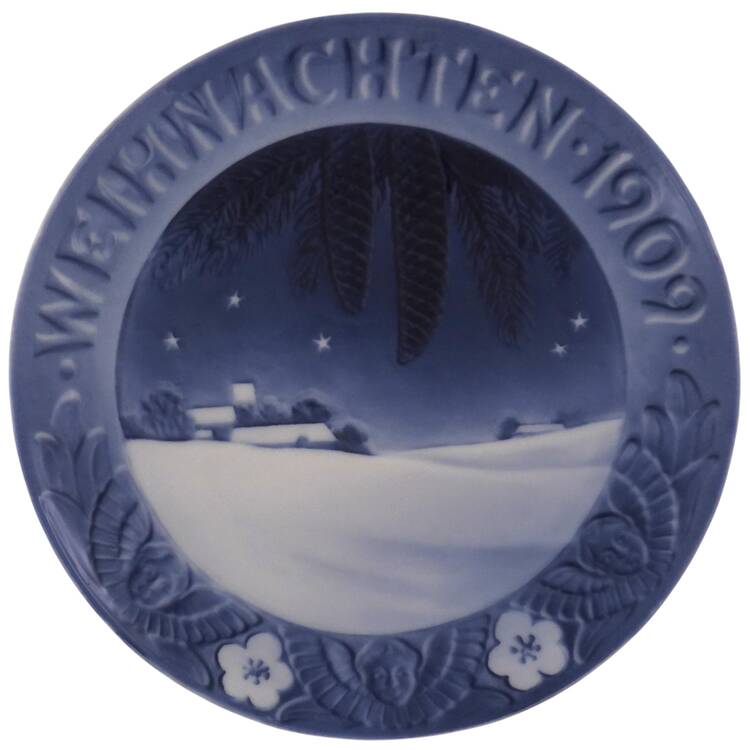 Annual Christmas Plate Danish Landscape-German - No Box