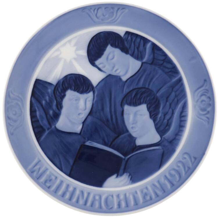 Annual Christmas Plate Three Singing Angels-German - No Box