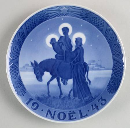 Annual Christmas Plate Flight Into Egypt-French - No Box