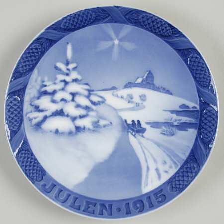 Annual Christmas Plate Danish Landscape - No Box
