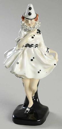 Royal Doulton Figurine Pierrette-White & Black - No Box Nb1279