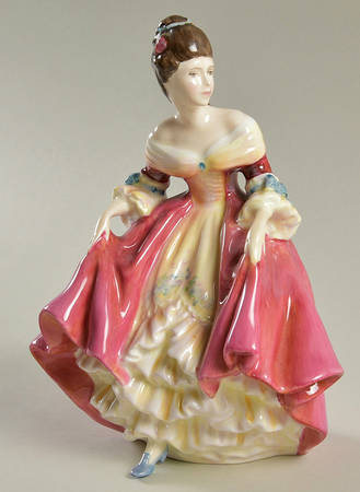 Royal Doulton Figurine Southern Belle-Red And Cream - Boxed