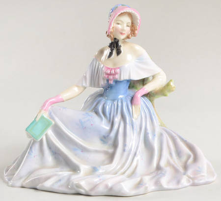 Royal Doulton Figurine Memories-Blue & White Dress - No Box Nb1840