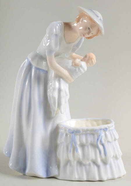 Royal Doulton Figurine Mother & Baby-Blue - No Box