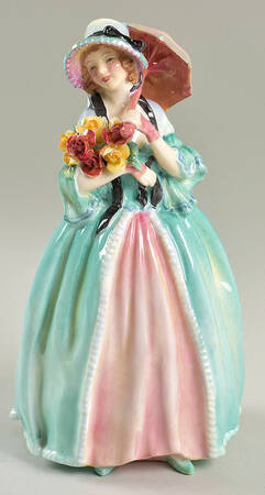 Royal Doulton Figurine June-Pale Green & Pink - No Box Nb1989