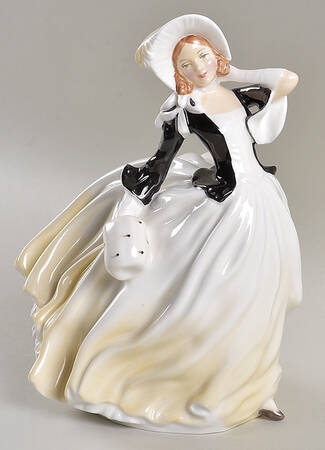 Royal Doulton Figurine Autumn Breezes-Black/White - With Box Bx911