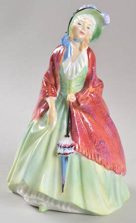 Royal Doulton Figurine Paisley Shawl-Green & Red - Nb1392, No Box