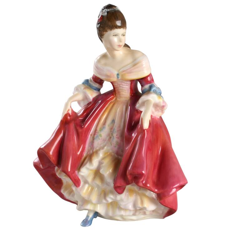 Royal Doulton Figurine Southern Belle-Red And Cream - No Box