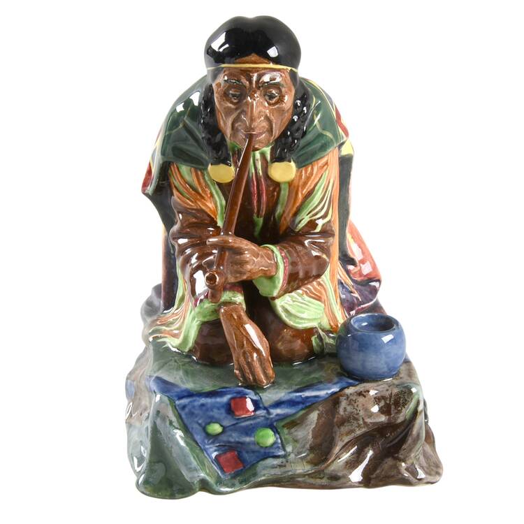 Royal Doulton Figurine Calumet-Green And Brown - No Box Nb1984