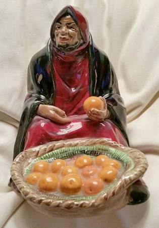 Royal Doulton Figurine An Orange Vendor-Purple - No Box Nb1864