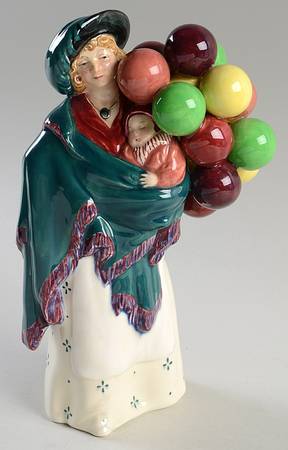 Royal Doulton Figurine The Balloon Seller-Green&Cream - No Box