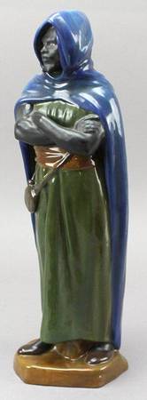 Royal Doulton Figurine An Arab-Dark Blue&Green - With Box Bx1183