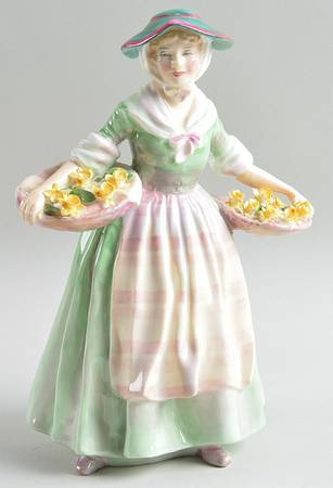 Royal Doulton Figurine Daffy Down Dilly-Green Dress - With Box Bx1041