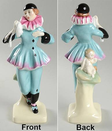Royal Doulton Figurine The Mask(Style 2)Blue,Black&Pink - Nb1016, No Box