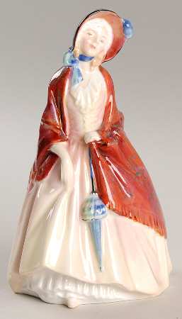 Royal Doulton Figurine Paisley Shawl-Red & Pink - Without Box Nb667