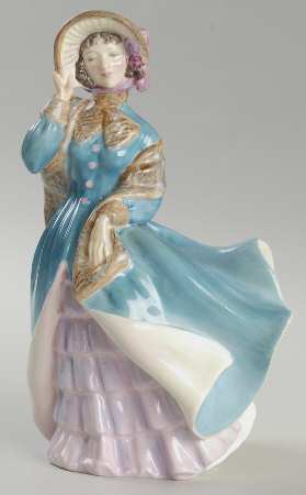 Royal Doulton Figurine Delphine-Blue/Lavender - Nb956, No Box