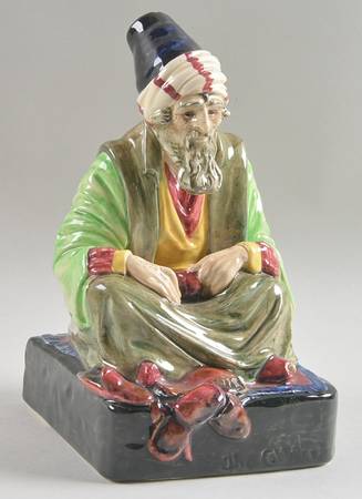 Royal Doulton Figurine The Cobbler (Style 2) Light Green - No Box Nb1895