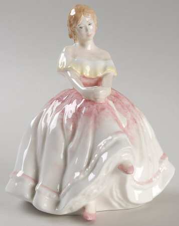 Royal Doulton Figurine Marie(Style 3) Pink & Yellow - Nb931, No Box