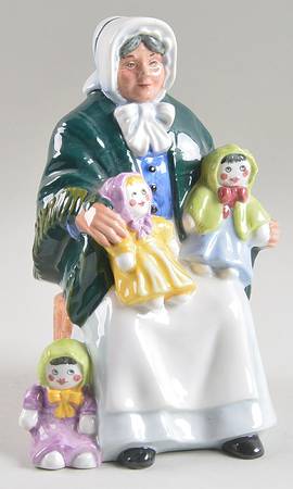 Royal Doulton Figurine Rag Doll Seller - With Box Bx938