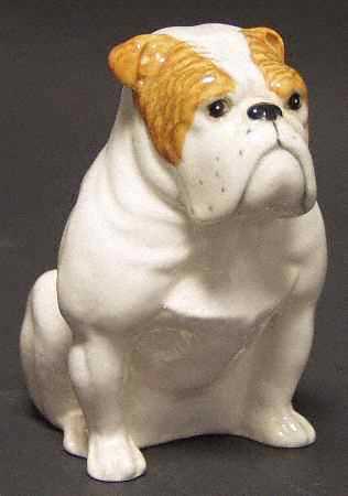 Animals Bulldog Seated-Style Six-White/Tan Patch - Boxed