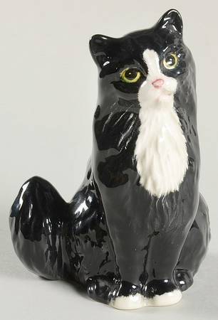 Animals Tuxedo Cat Sitting - Nb1032, No Box