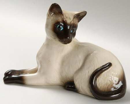 Animals Siamese Cat Lying-Style Two - With Box Bx950