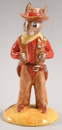 Bunnykins Figurines Cowboy - With Box by Royal Doulton