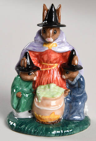 Bunnykins Figurines Witches Cauldron - No Box by Royal Doulton