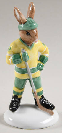 Bunnykins Figurines Ice Hockey - With Box