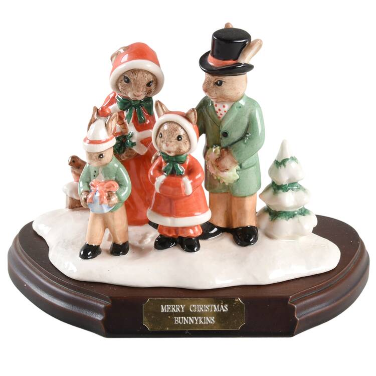 Bunnykins Figurines Merry Christmas Tableau - No Box