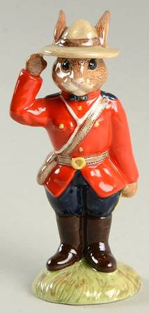 Bunnykins Figurines Mountie-Canadian - No Box by Royal Doulton