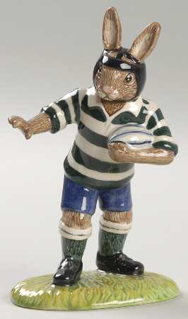 Bunnykins Figurines Rugby Player - Boxed