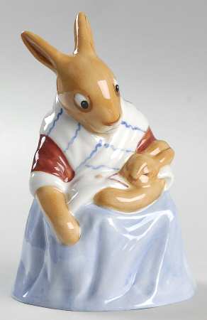 Bunnykins Figurines Mother 75th Anniv - No Box by Royal Doulton