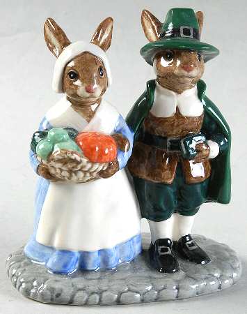 Bunnykins Figurines Pilgrims - Boxed by Royal Doulton