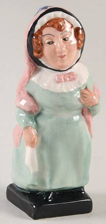 Dickens-Miniature Mrs Bardell-Brown Hair - No Box