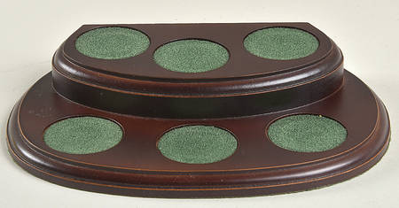 Character Jug Wooden Display For 6-Green Felt - Display Stand