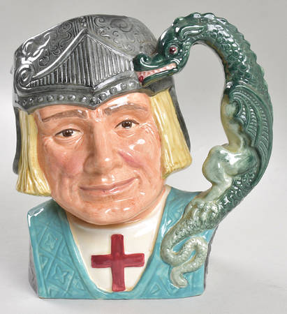 Character Jug St George-Large-Dragon Handle - Nb803, No Box