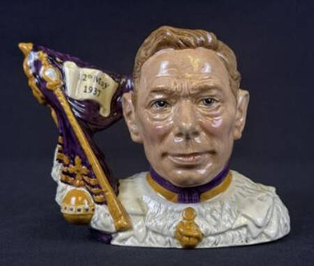 Character Jug King George Vi Coronation - With Box Bx1146