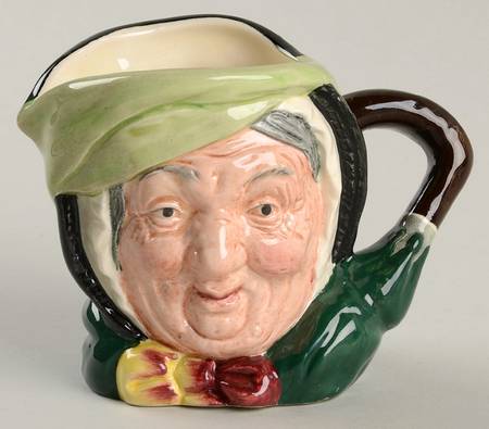 Character Jug Sairey Gamp-Small-Green Umbrella - No Box