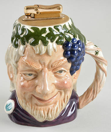 Character Jug-Cigarette Lighter Bacchus-Table Lighter - No Box