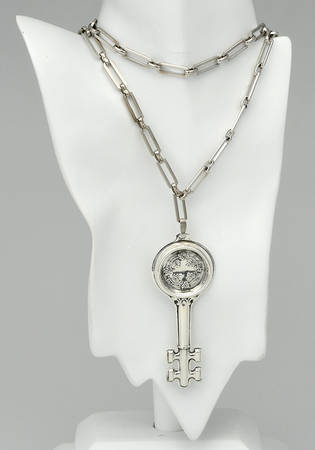 Sterling Medallions and Whistles Wine Taster's Key-W/ 39" Rhodium Plate C - Boxed