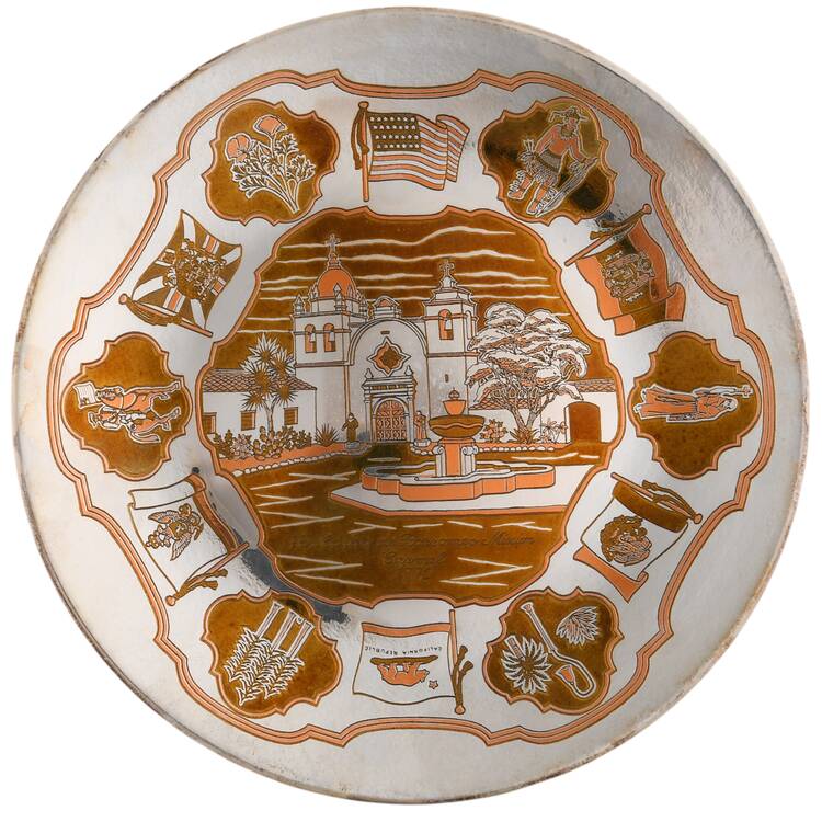 Reed & Barton Plate California- The Mission Trail  - Boxed