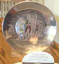 Reed & Barton Plate Mormon Pioneers-125th Anniv - Boxed