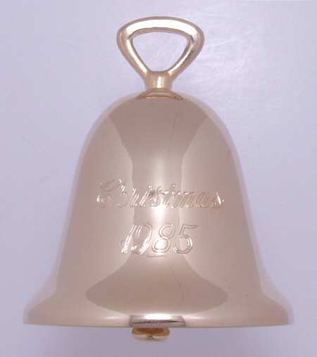 Goldplated Christmas Bell Gold Bell - Boxed