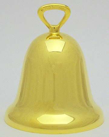Goldplated Christmas Bell Plain - Boxed