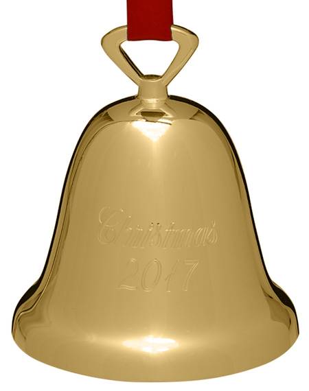 Goldplated Christmas Bell 2017 Goldplated Bell - Boxed