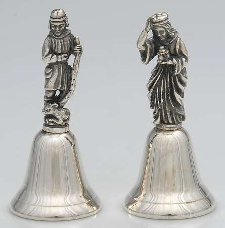 Nativity-Bells Shepherd & Jaspar Bearing Myrrh - Boxed