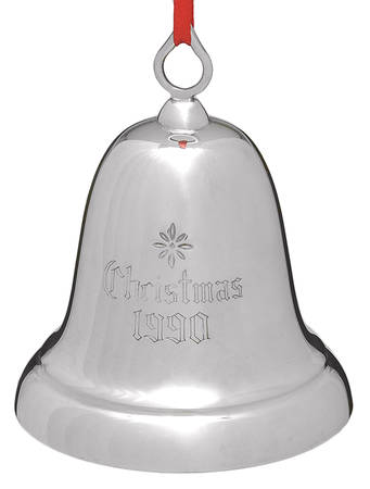 Sterling Christmas Bell 1990-Sterling Bell - No Box